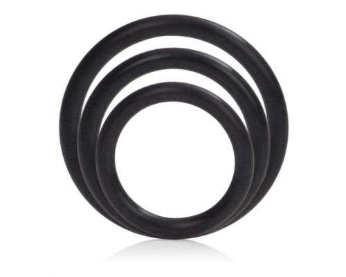 Эрекционные кольца Silicone Support Rings (черный)