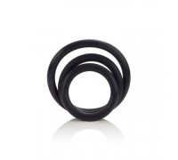 CalExotics Rubber Ring - 3 Piece Set - набор эрекционных колец (черный)