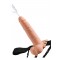 Fetish Fantasy 7.5in Hollow Squirting StrapOn - Полый страпон с имитацией эякуляции (телесный),19х4.8см