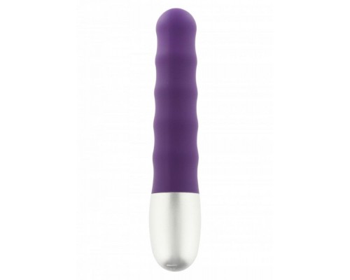 Мини-вибратор Discretion Ribbed Vibrator 11х2 см. (фиолетовый)