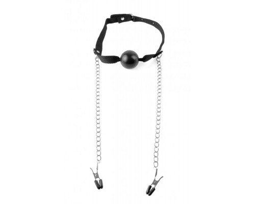 Fetish Fantasy Series Ball Gag & Nipple Clamps кляп с зажимами для сосков