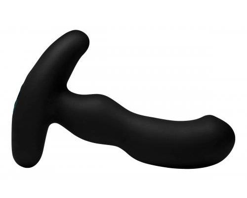 Prostatic Play Pro-Digger 7X Silicone Stimulating Beaded P-Spot Vibe - массажер простаты,(черный) 11.4х3.3см