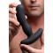 Prostatic Play Pro-Digger 7X Silicone Stimulating Beaded P-Spot Vibe - массажер простаты,(черный) 11.4х3.3см