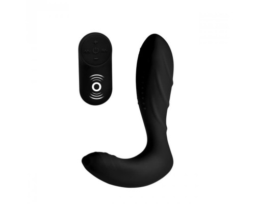 Silicone Prostate Vibrator with Remote Control - массажер простаты с дистанционным управлением, 14.3х3.1 см.