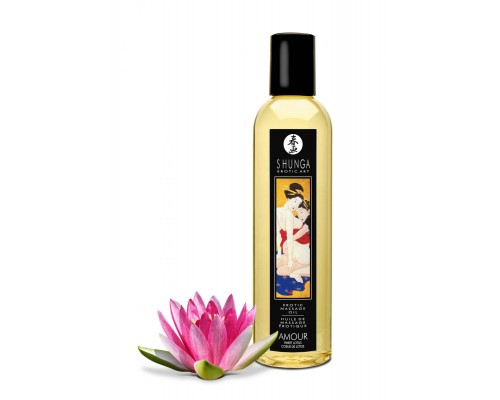 Shunga Erotic Massage Oil Sweet Lotus - массажное масло с ароматом лотоса, 240 мл