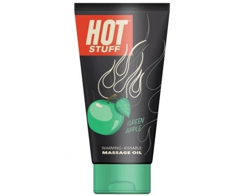 Topco Sales Hot Stuff Warming Oil Green Apple - массажное масло на водной основе с ароматом яблока, 177 мл