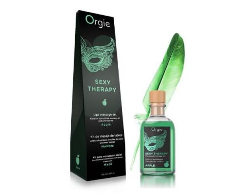 Orgie Lips Massage Kit Apple - массажное масло яблоко, 100 мл