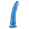 Фаллоимитатор Basix Slim 7, 18х3,5 см (голубой)