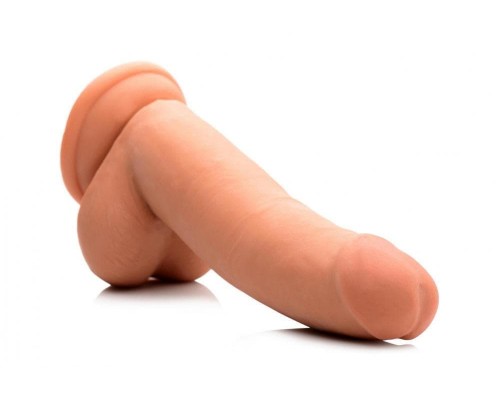 8 Inch Ultra Real Dual Layer Suction Cup Dildo - Medium Skin Tone - фаллоимитатор 18х5 см. (телесный)