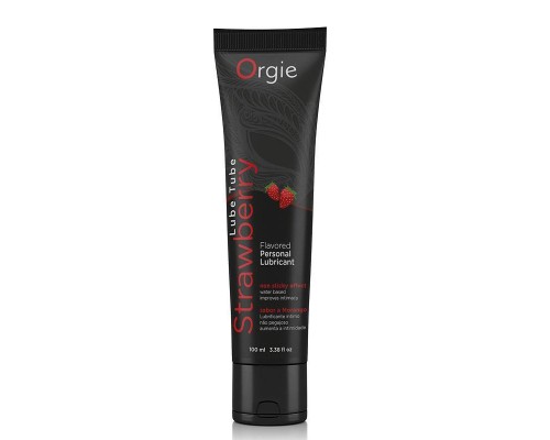 Orgie Lube Tube Strawberry - оральный лубрикант со вкусом клубники, 100 мл