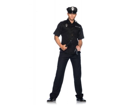 Leg Avenue Men's Police LEG83122XL - Костюм Милого кадета XL, (черный)