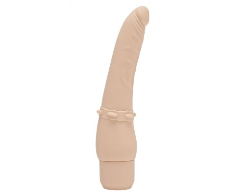 Classic Smooth Vibrator - Класичесский силиконовый вибратор (телесный), 11,5Х3,2 см