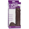 Doc Johnson Vac-U-Lock™ 8" Realistic Chocolate - насадка-фаллоимитатор с мошонкой, 18,5х5,1 см