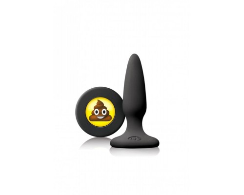 NS Novelties Mojis Plug #SHT mini маленькая анальна пробка, 7х2 см. (черный)