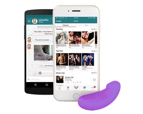 Vibease - iPhone & Android Vibrator Version вибратор с управлением со смартфона 7.9х3.8 см. (фиолетовый)