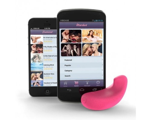 Vibease - iPhone & Android Vibrator Version вибратор с управлением со смартфона 7.9х3.8 см. (розовый)