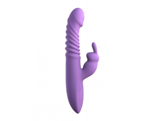 Fantasy For Her Her Thrusting Silicone Rabbit - вибратор кролик с подогревом, толчками и вибрацией, 13,3х3,6 см