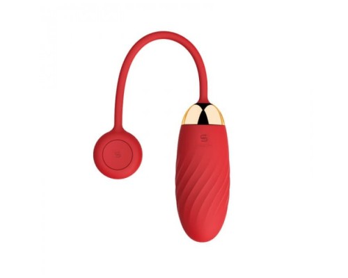 Svakom Ella Vibrating Egg Red - виброяйцо со смарт-управлением, 21.5х3.3 см (коралловый)