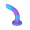 Светящийся в темноте фаллоимитатор ADDICTION - Rave - 8" Glow in the Dark Dildo - Blue Purple