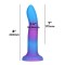 Светящийся в темноте фаллоимитатор ADDICTION - Rave - 8" Glow in the Dark Dildo - Blue Purple