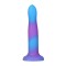 Светящийся в темноте фаллоимитатор ADDICTION - Rave - 8" Glow in the Dark Dildo - Blue Purple