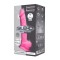 Фаллоимитатор SilexD Johnny Pink Glow in the dark, двухслойный, силикон+Silexpan, диаметр 3,8см