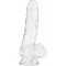 Фаллоимитатор ADDICTION - Crystal Clear Dildo with Balls - 7"