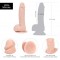 Фаллоимитатор ADDICTION - Mark 7.5" Dildo With Balls, Beige