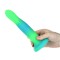 Светящийся в темноте фаллоимитатор ADDICTION - Rave - 8" Glow in the Dark Dildo - Blue Green