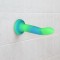 Светящийся в темноте фаллоимитатор ADDICTION - Rave - 8" Glow in the Dark Dildo - Blue Green