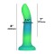 Светящийся в темноте фаллоимитатор ADDICTION - Rave - 8" Glow in the Dark Dildo - Blue Green