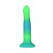 Светящийся в темноте фаллоимитатор ADDICTION - Rave - 8" Glow in the Dark Dildo - Blue Green