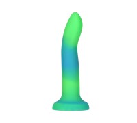 Светящийся в темноте фаллоимитатор ADDICTION - Rave - 8" Glow in the Dark Dildo - Blue Green