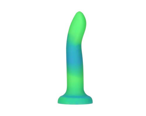 Светящийся в темноте фаллоимитатор ADDICTION - Rave - 8" Glow in the Dark Dildo - Blue Green