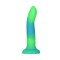 Светящийся в темноте фаллоимитатор ADDICTION - Rave - 8" Glow in the Dark Dildo - Blue Green