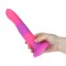 Светящийся в темноте фаллоимитатор ADDICTION - Rave - 8" Glow in the Dark Dildo - Pink Purple