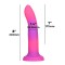 Светящийся в темноте фаллоимитатор ADDICTION - Rave - 8" Glow in the Dark Dildo - Pink Purple