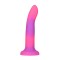 Светящийся в темноте фаллоимитатор ADDICTION - Rave - 8" Glow in the Dark Dildo - Pink Purple