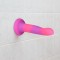 Светящийся в темноте фаллоимитатор ADDICTION - Rave - 8" Glow in the Dark Dildo - Pink Purple