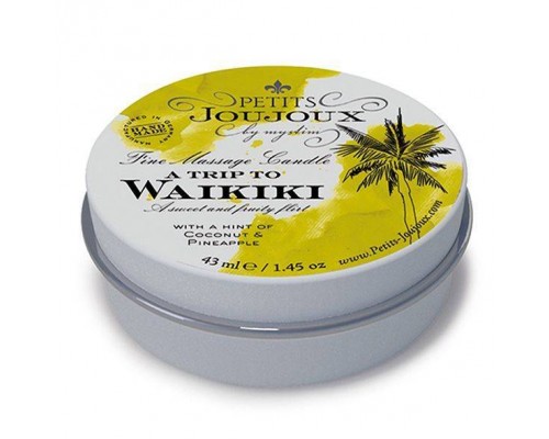 Массажная свечa Petits Joujoux - Waikiki Beach - Coconut and Pineapple (43 мл) с афродизиаками