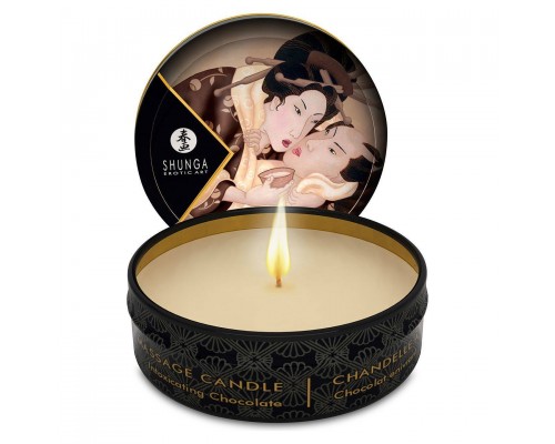 Массажная свеча Shunga Mini Massage Candle - Intoxicating Chocolate (30 мл) с афродизиаками