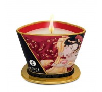 Массажная свеча Shunga Massage Candle - Sparkling Strawberry Wine (170 мл) с афродизиаками