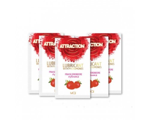 Пробник лубриканта с феромонами MAI ATTRACTION LUBS STRAWBERRY (10 мл)