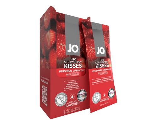 Foil Display Box - JO H2O Lubricant - Strawberry - 12 x 10ml