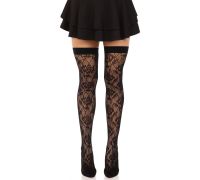 Чулки Leg Avenue Wild rose net thigh highs One Size