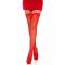 Leg Avenue Fishnet Thigh Highs With Bow OS Red