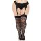 Чулки Leg Avenue Wild rose net thigh highs 1X/2X