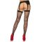 Leg Avenue Fishnet thigh highs with bow Black O/S