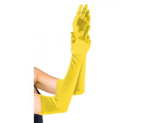 Длинные перчатки Leg Avenue Extra Long Satin Gloves yellow