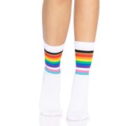 Leg Avenue Pride crew socks Rainbow